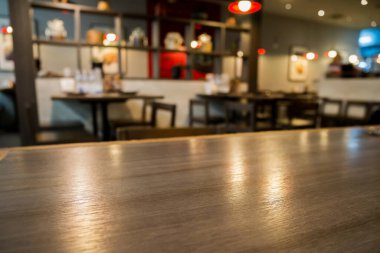 Soyut Kafe Kahve Şup Restoranı. Bokeh Light ile iç mekan bulanıklığı.