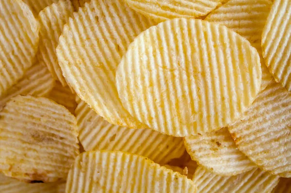 Potato Chips Background Close — Stock Photo, Image