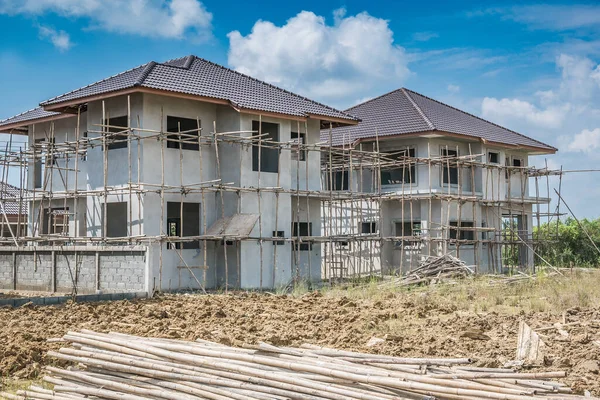 Wohnungsneubau Auf Baustelle Gange — Stockfoto