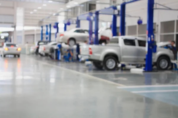 Car Repair Service Center Blurred Background — Stock Photo, Image