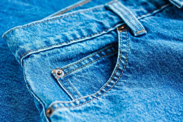 Jeans Bleu Poche Fermer — Photo
