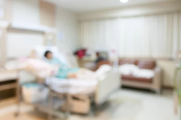 Hastane Odasının Içi Yatak Bulanıklığı Ile Dolu — Stok fotoğraf