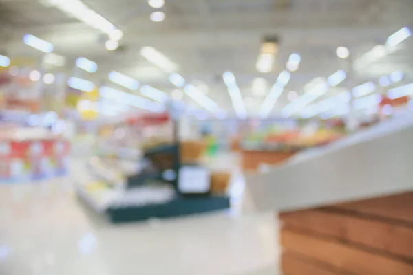 Supermarket Świeżą Żywnością Abstrakcyjne Rozmyte Tło Bokeh Światła — Zdjęcie stockowe