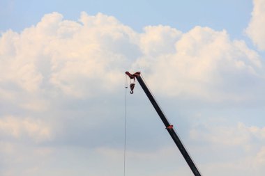 Mobil inşaat vinç kamyonunun teleskopik kolları