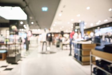 Alışveriş merkezinin arka planının soyut bulanık elbise butik görüntüsü