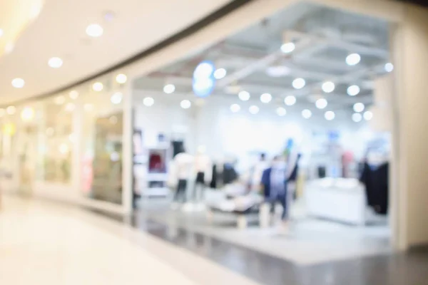 Abstrato Blur Roupas Boutique Exibir Interior Shopping Center Fundo — Fotografia de Stock