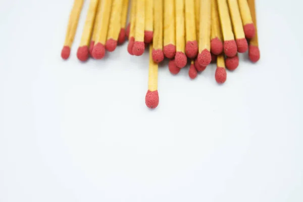 Matches on white background