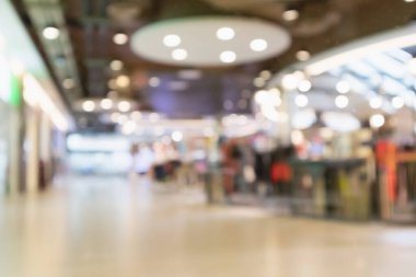 Soyut bulanık modern alışveriş merkezi mağazası içi odaklanmış arka plan