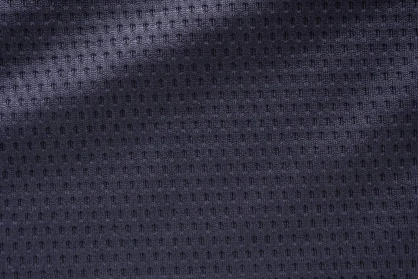 Zwarte Stof Sport Kleding Voetbal Jersey Met Lucht Mesh Textuur — Stockfoto