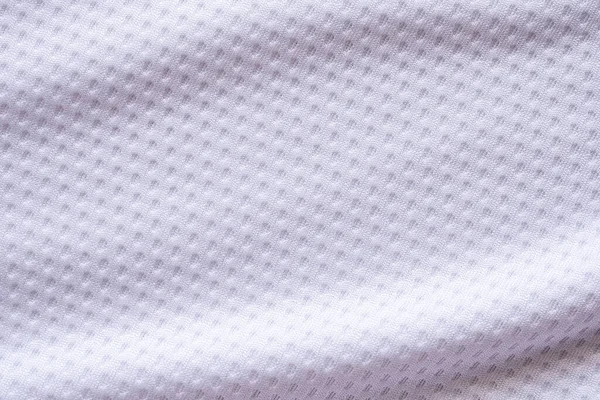 Weißer Stoff Sportbekleidung Fußballtrikot Mit Air Mesh Textur Hintergrund — Stockfoto