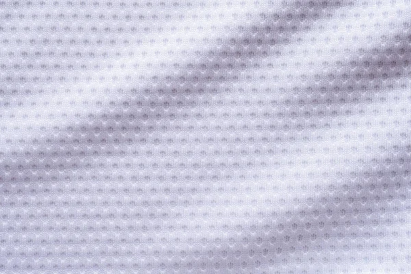 White Fabric Sport Clothing Football Jersey Air Mesh Texture Background — Stock Photo, Image