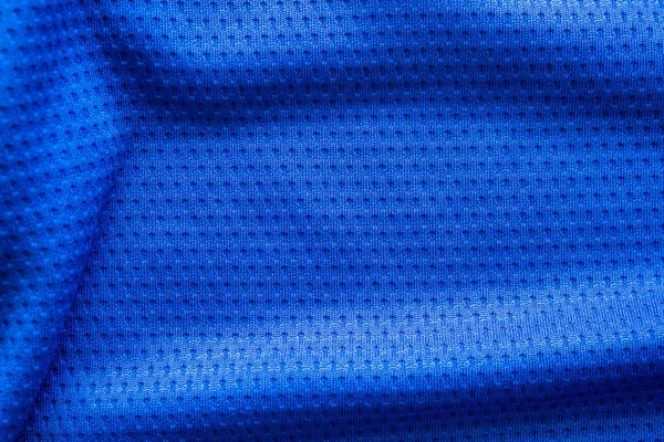 Jersey Football Vêtements Sport Tissu Couleur Bleue Avec Fond Texture — Photo