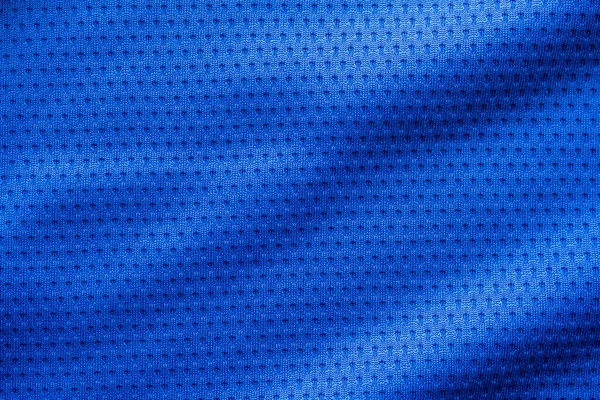 Синий Цвет Ткани Спортивная Одежда Футбольная Майка Воздушной Сеткой Текстура — стоковое фото
