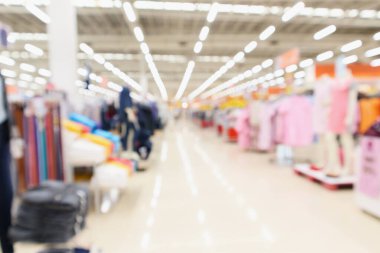 Alışveriş merkezinin arka planının soyut bulanık elbise butik görüntüsü