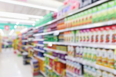 Soyut bulanık süpermarket koridoru arkaplanı