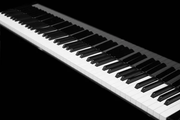 Piano Toetsenbord Achtergrond Muziekinstrument — Stockfoto