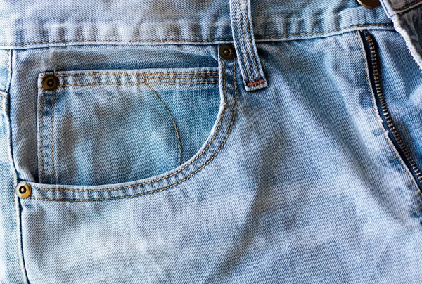 Bolsillo Vaqueros Jeans Textura Cerca — Foto de Stock