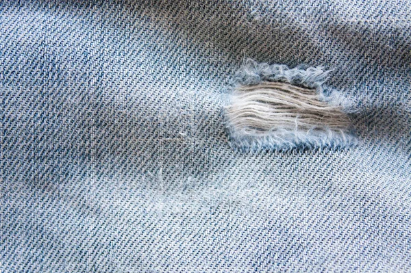 Jeans Rasgado Textura Denim Fechar — Fotografia de Stock