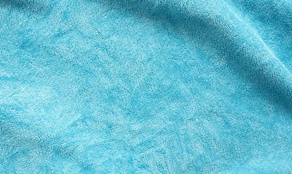 Blauwe Handdoek Stof Textuur Oppervlak Close Achtergrond — Stockfoto