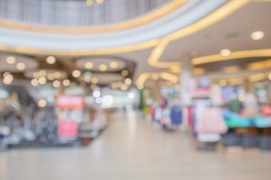 Alışveriş merkezinin arka planının soyut bulanık elbise mağazası görüntüsü