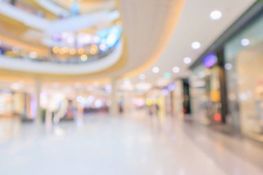 Modern lüks alışveriş merkezi mağazası içi bulanık soyut bulanık arka plan ile bokeh ışığı