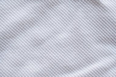 Beyaz kumaş spor giysileri forma dokusu arka planı