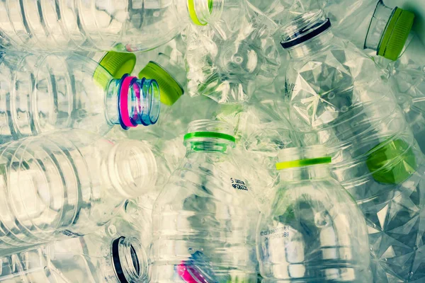 Hintergrundkonzept Für Das Recycling Von Plastikflaschen — Stockfoto