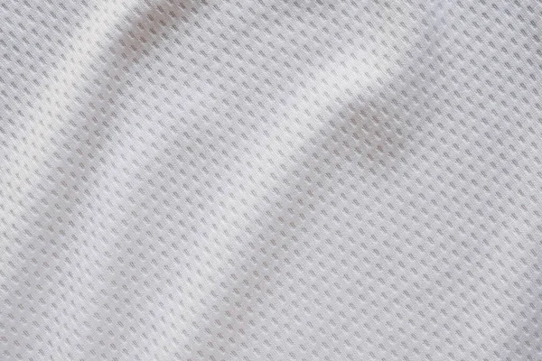 White Fabric Sport Clothing Football Jersey Air Mesh Texture Background — Stock Photo, Image