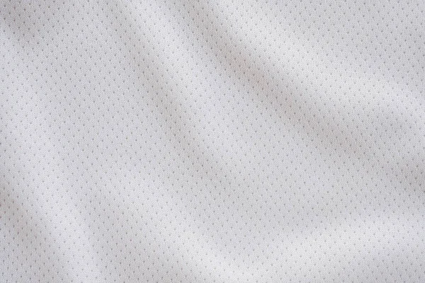 Tessuto Bianco Sport Abbigliamento Calcio Jersey Con Aria Maglia Texture — Foto Stock