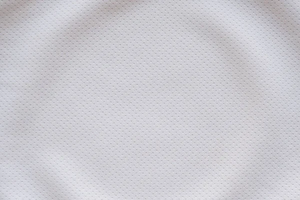 White Fabric Sport Clothing Football Jersey Air Mesh Texture Background — Stock Photo, Image