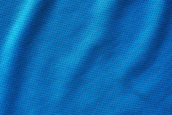 Tissu Bleu Vêtements Sport Maillot Football Avec Fond Texture Maille — Photo