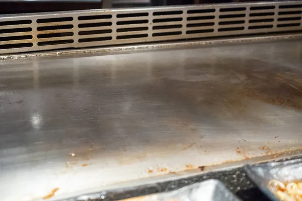 Empty Teppanyaki Hot Plate Background — Stock Photo, Image
