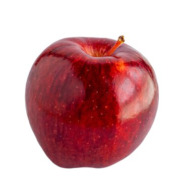 Taze kırmızı elma beyaz arkaplanda izole edildi