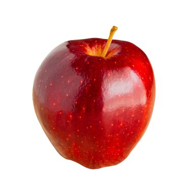 Taze kırmızı elma beyaz arkaplanda izole edildi