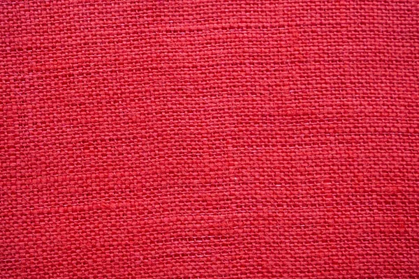 Latar Belakang Tekstur Linen Kanvas Warna Merah — Stok Foto