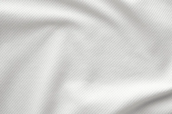 Abbigliamento Sportivo Bianco Tessuto Jersey Calcio Camicia Texture Vista Dall — Foto Stock