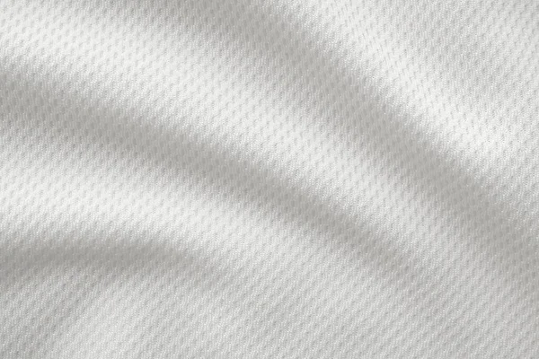 Branco Roupas Esportivas Tecido Jersey Futebol Camisa Textura Vista Superior — Fotografia de Stock