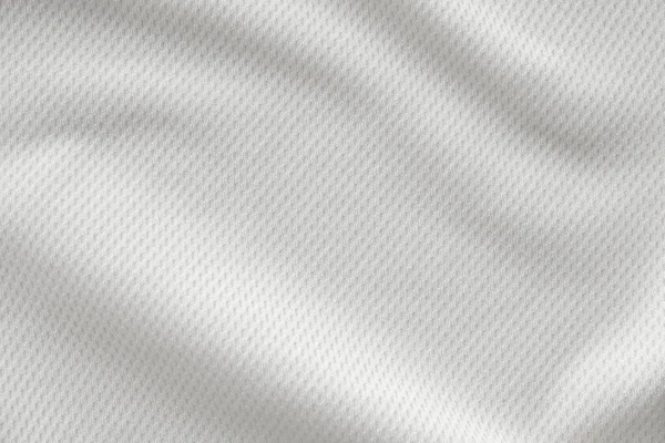 Abbigliamento Sportivo Bianco Tessuto Jersey Calcio Camicia Texture Vista Dall — Foto Stock