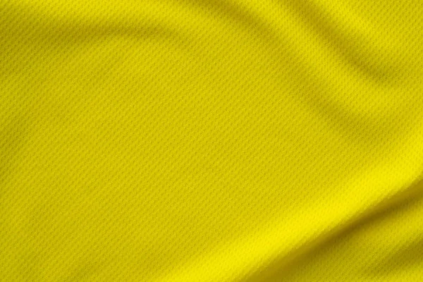 Yellow Color Sports Clothing Fabric Jersey Football Shirt Texture Top — Stock Photo, Image