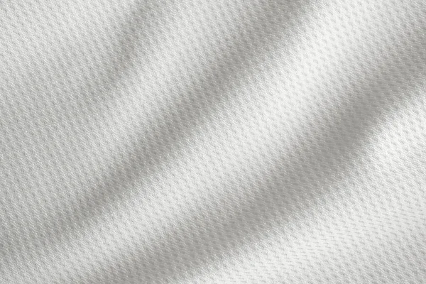 Ropa Deportiva Blanca Jersey Camiseta Fútbol Textura Vista Superior Cerca — Foto de Stock