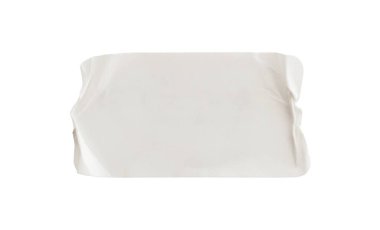 Kağıt etiketi beyaz arkaplanda izole edildi