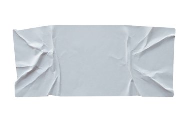 Kağıt etiketi beyaz arkaplanda izole edildi