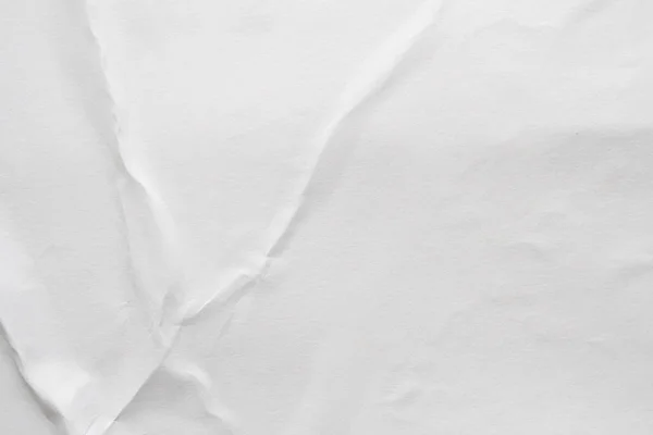 Prázdné Bílé Zmačkané Zmačkané Papírové Plakát Textury Pozadí — Stock fotografie