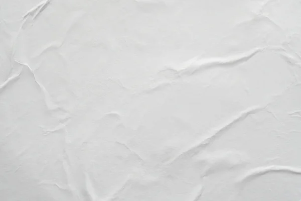 Blanco Blanco Arrugado Arrugado Papel Cartel Textura Fondo —  Fotos de Stock