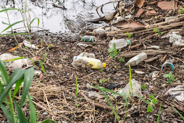 Plastic bottles pollution in the environment