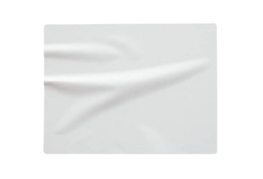 Kağıt etiketi beyaz arkaplanda izole edildi