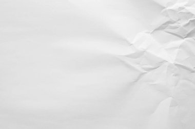 Soyut beyaz buruşmuş kağıt doku arkaplanı