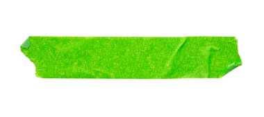 Beyaz arkaplanda yeşil yapışkan kağıt bant izole