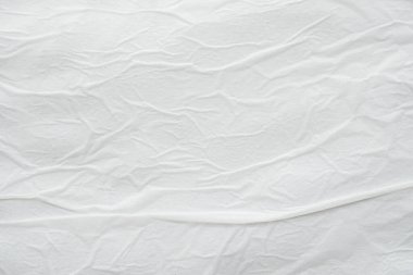 Boş beyaz buruşmuş buruşmuş yırtık kağıt poster yüzey arkaplanı