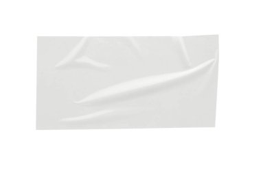 Kağıt etiketi beyaz arkaplanda izole edildi